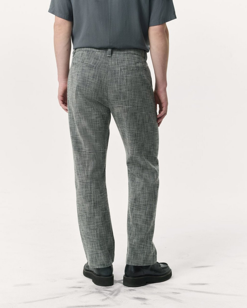 Haydon Straight Fit Italian Tweed Pants - Navy Multi - Image 5
