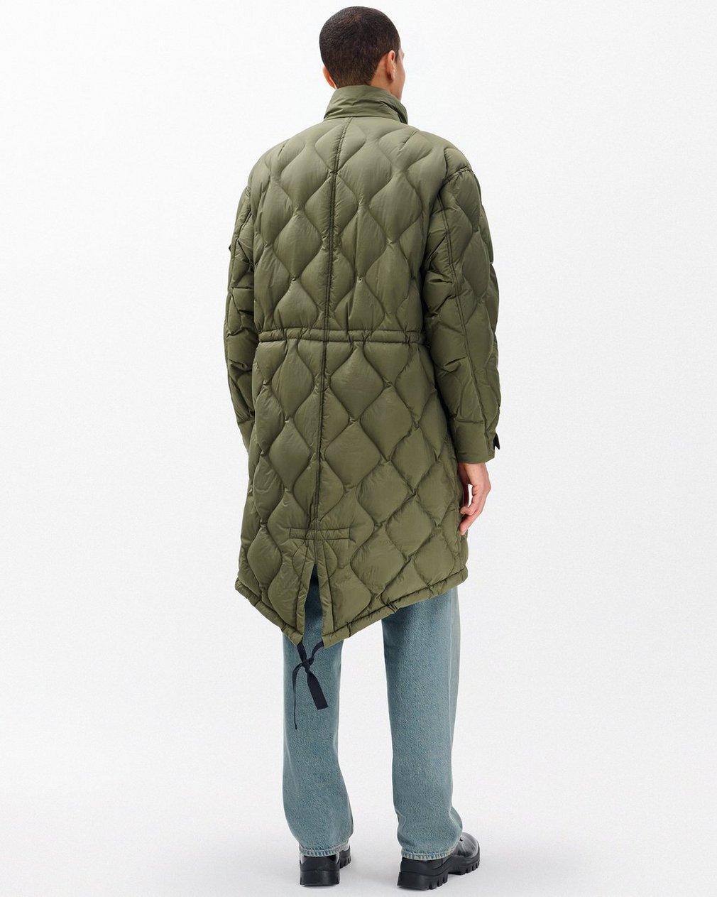 Dane Quilted Down Parka - Dark Olive - Image 6