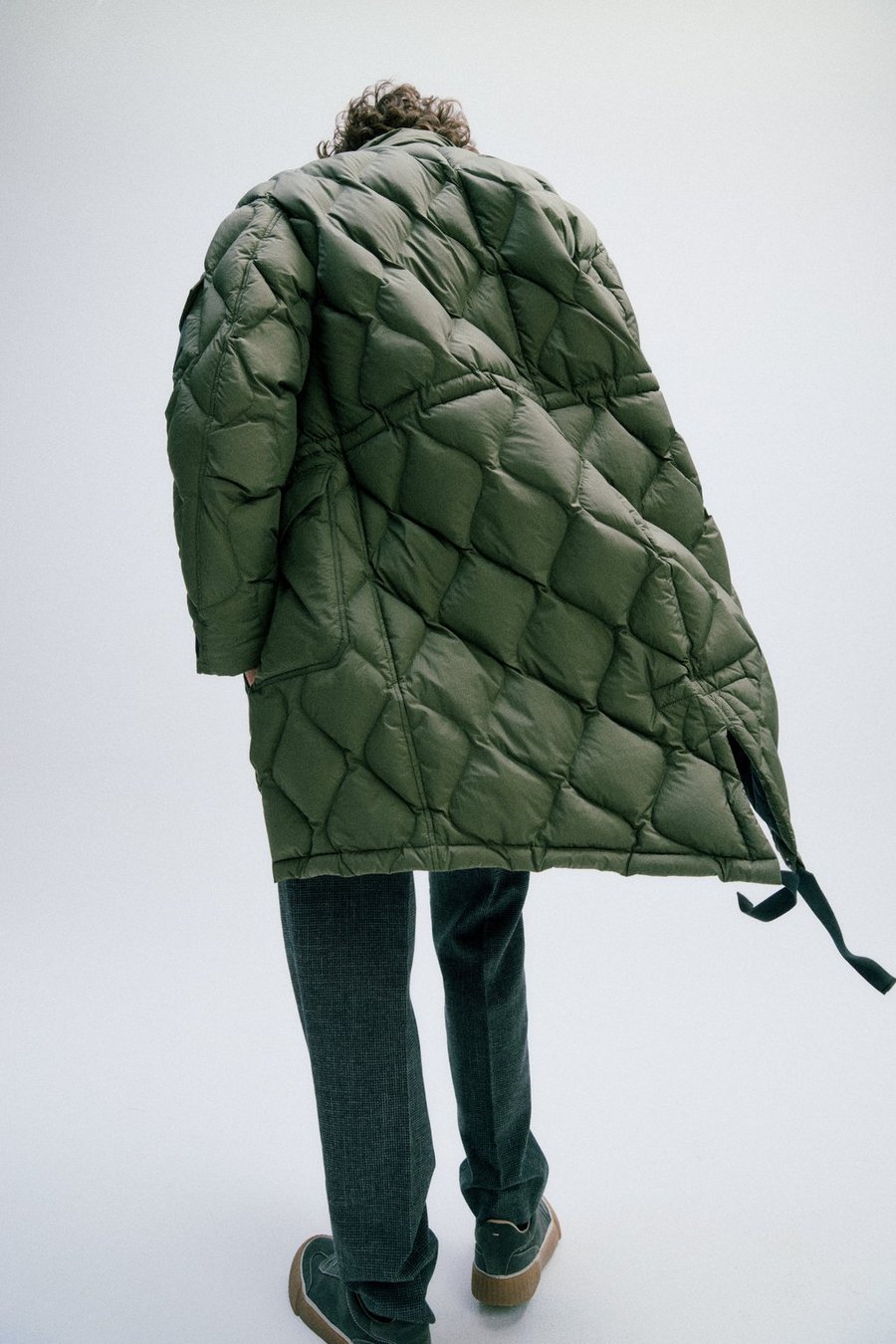 Dane Quilted Down Parka - Dark Olive - Image 8