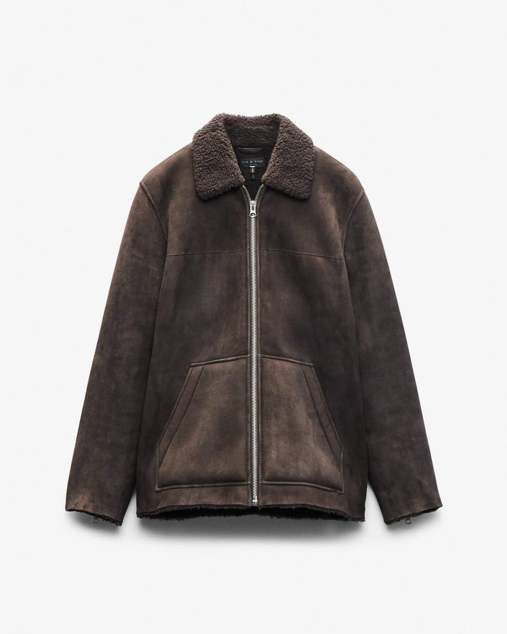 Trent Lamb Shearling Jacket - Distressed Brown - Image 2