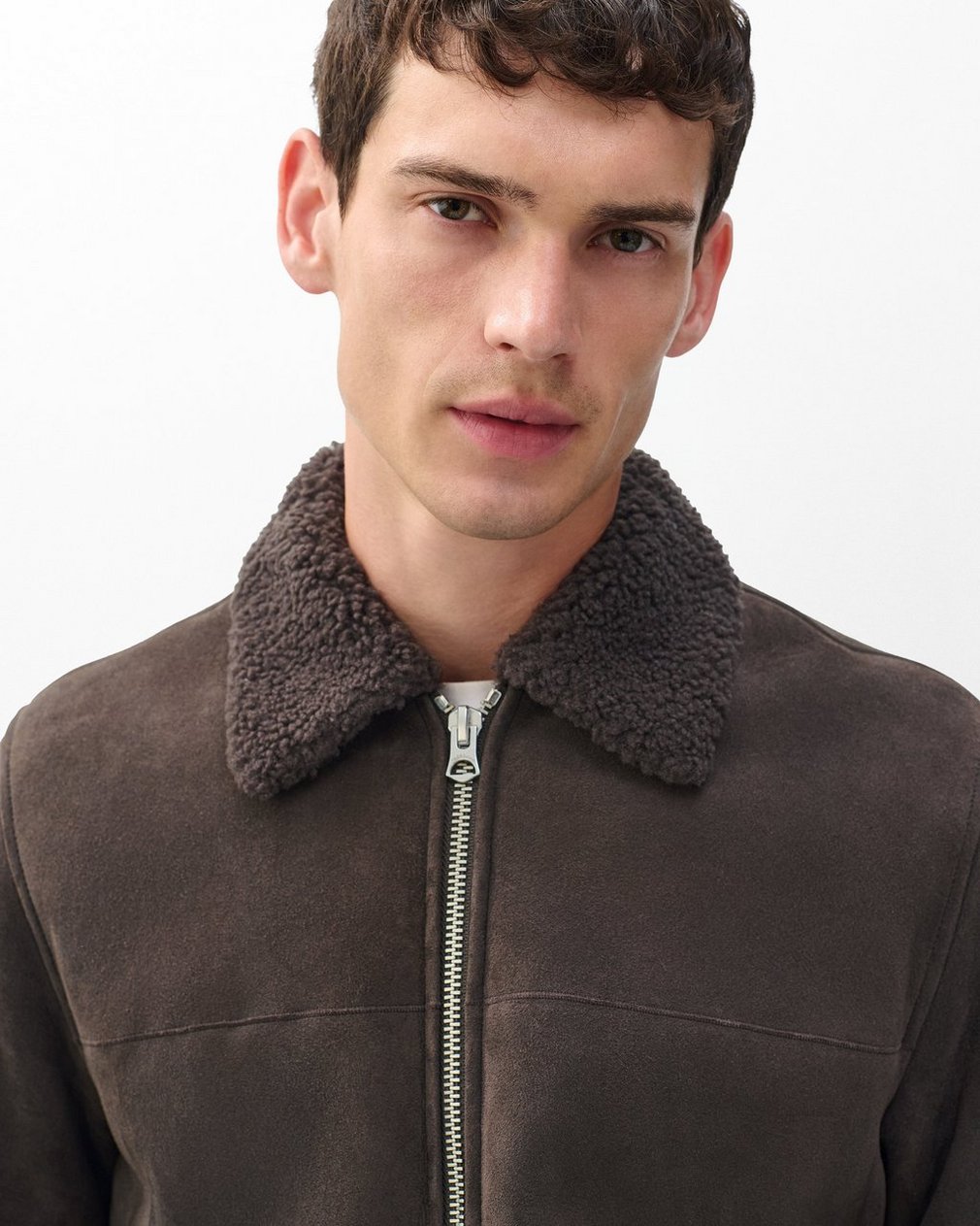 Trent Lamb Shearling Jacket - Distressed Brown - Image 5
