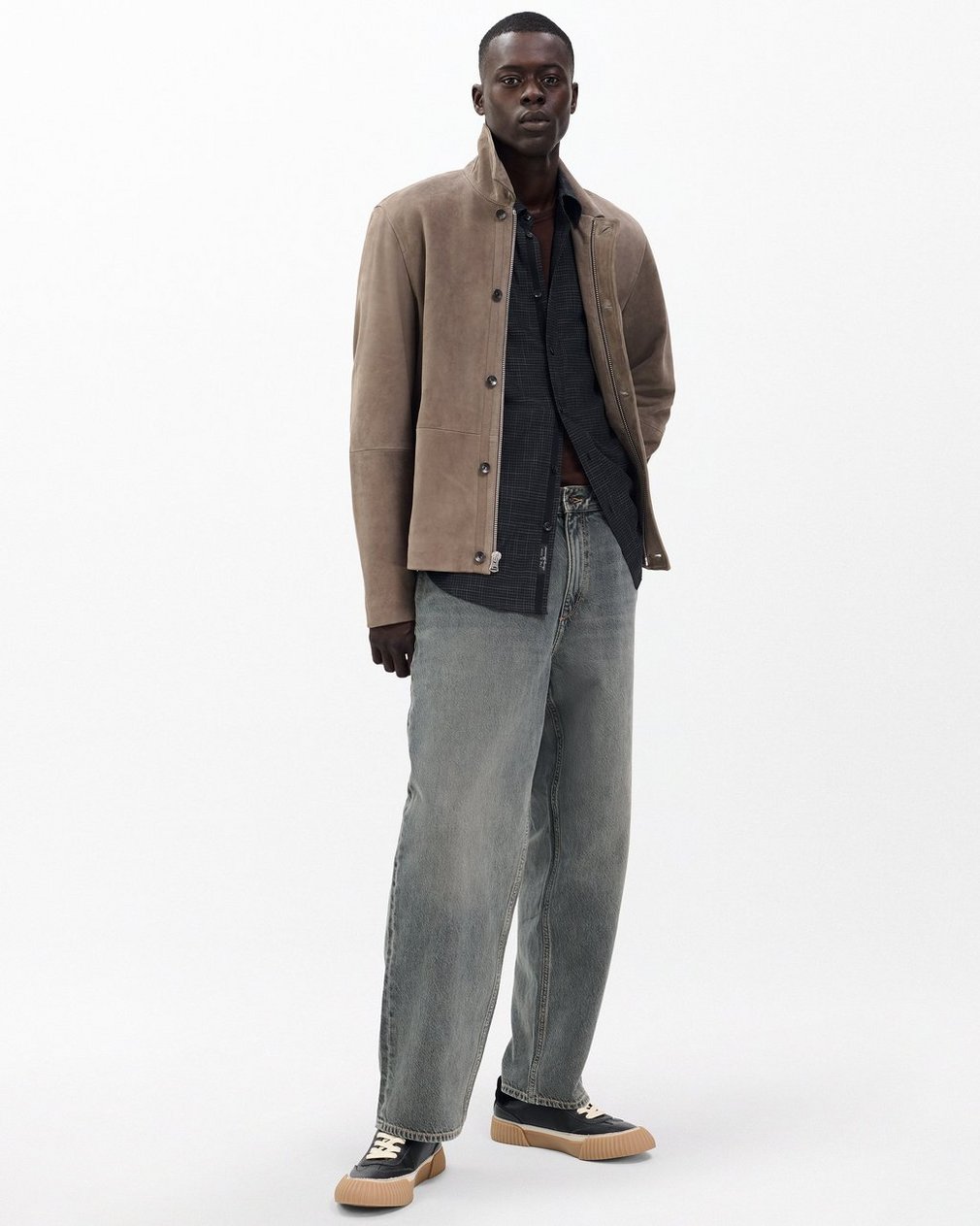 Dustin Suede Jacket - Grey - Image 3