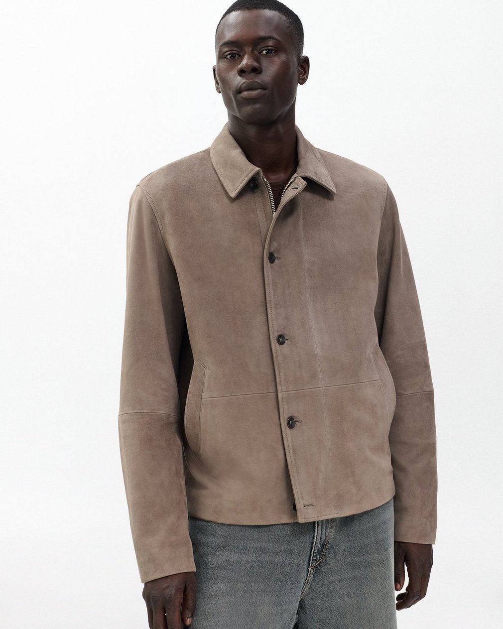 Dustin Suede Jacket - Grey - Image 5