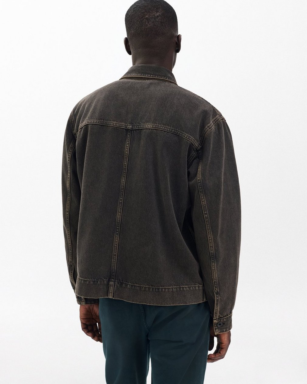 Brooks Infuse Denim Overshirt - Brown Black - Image 6