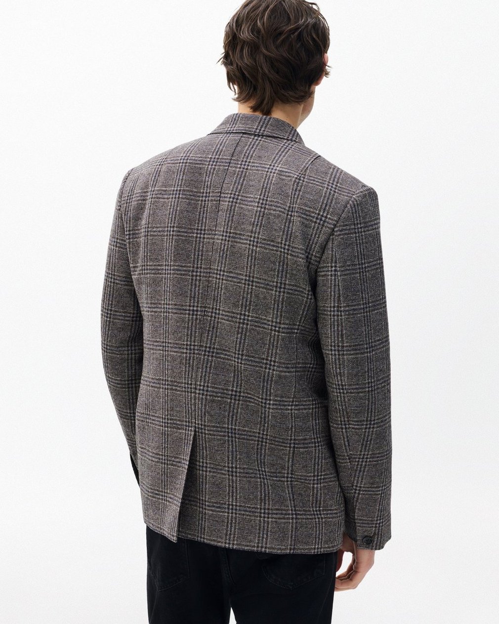Butler Wool Plaid Blazer - Brown Plaid - Image 6