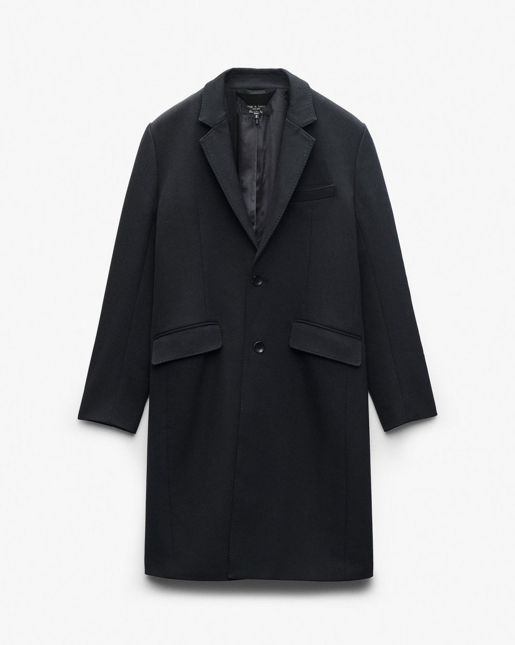 Beckett Italian Twill Coat - Black - Image 2