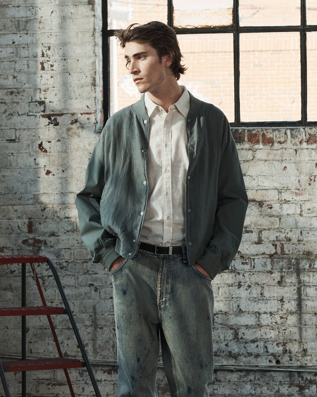 Leo Linen Souvenir Jacket - Pavement - Image 7