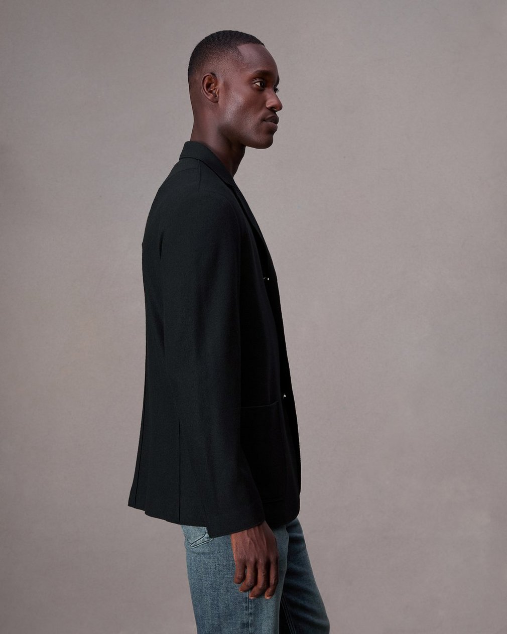 Achilles Wool Cardigan - Black - Image 4
