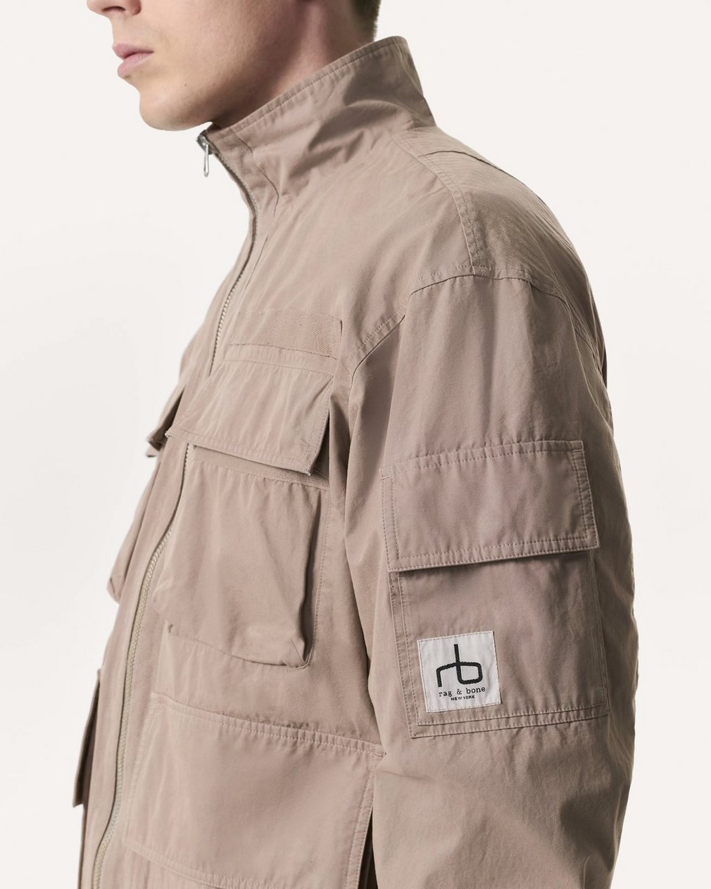 Ashland Cotton Utility Jacket - Elephant Grey - Image 6