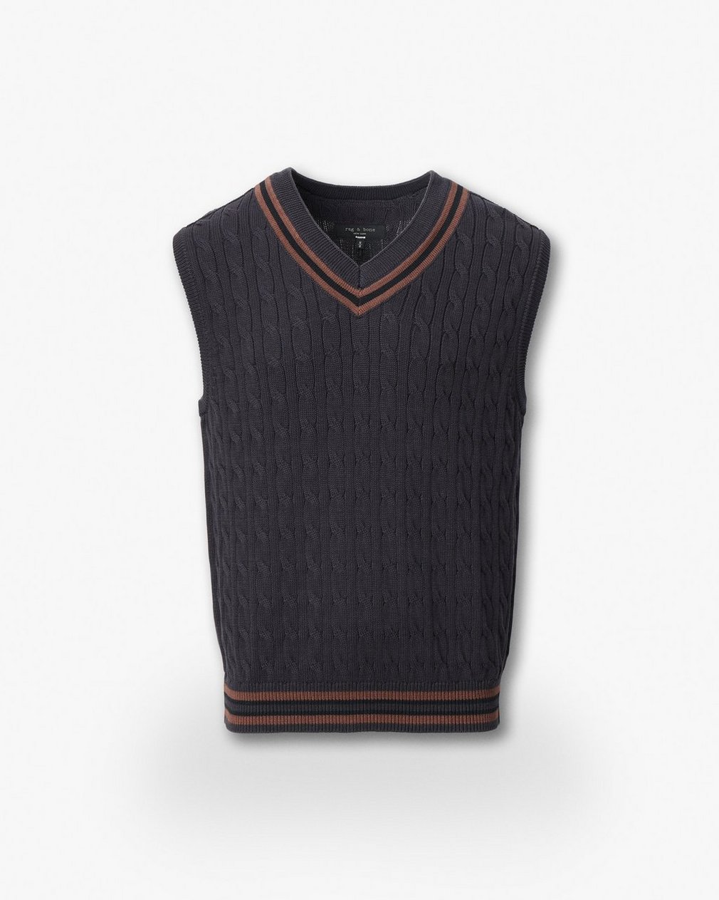 Tristan Cricket Sweater Vest - Dark Grey - Image 2