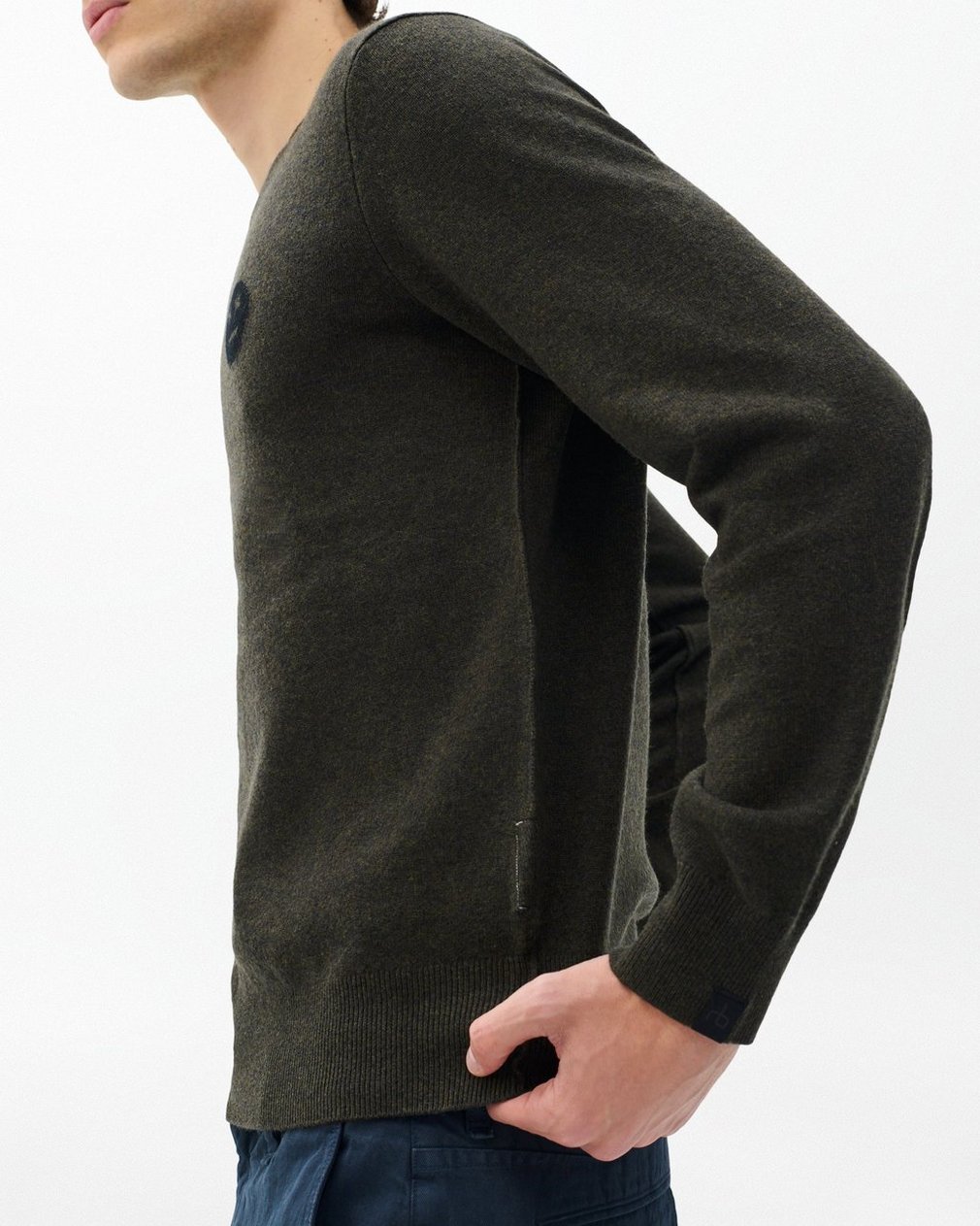 Sour Face Wool Sweater - Army - Image 4