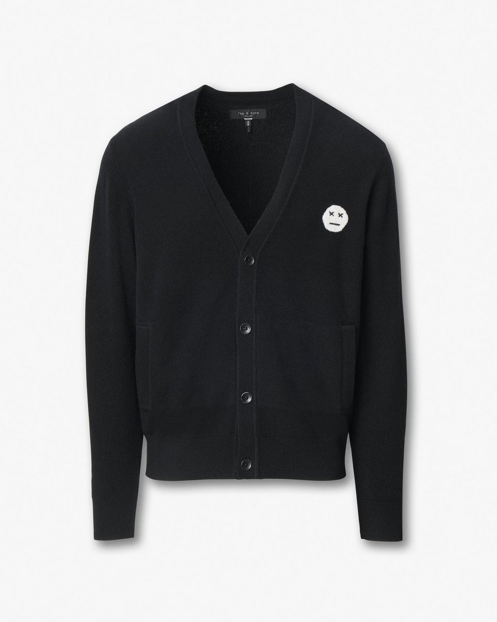 Sour Face Wool Cardigan - Black - Image 2