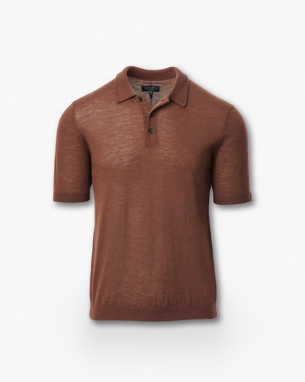 Downing Lightweight Cashmere Polo - Brown - Image 2