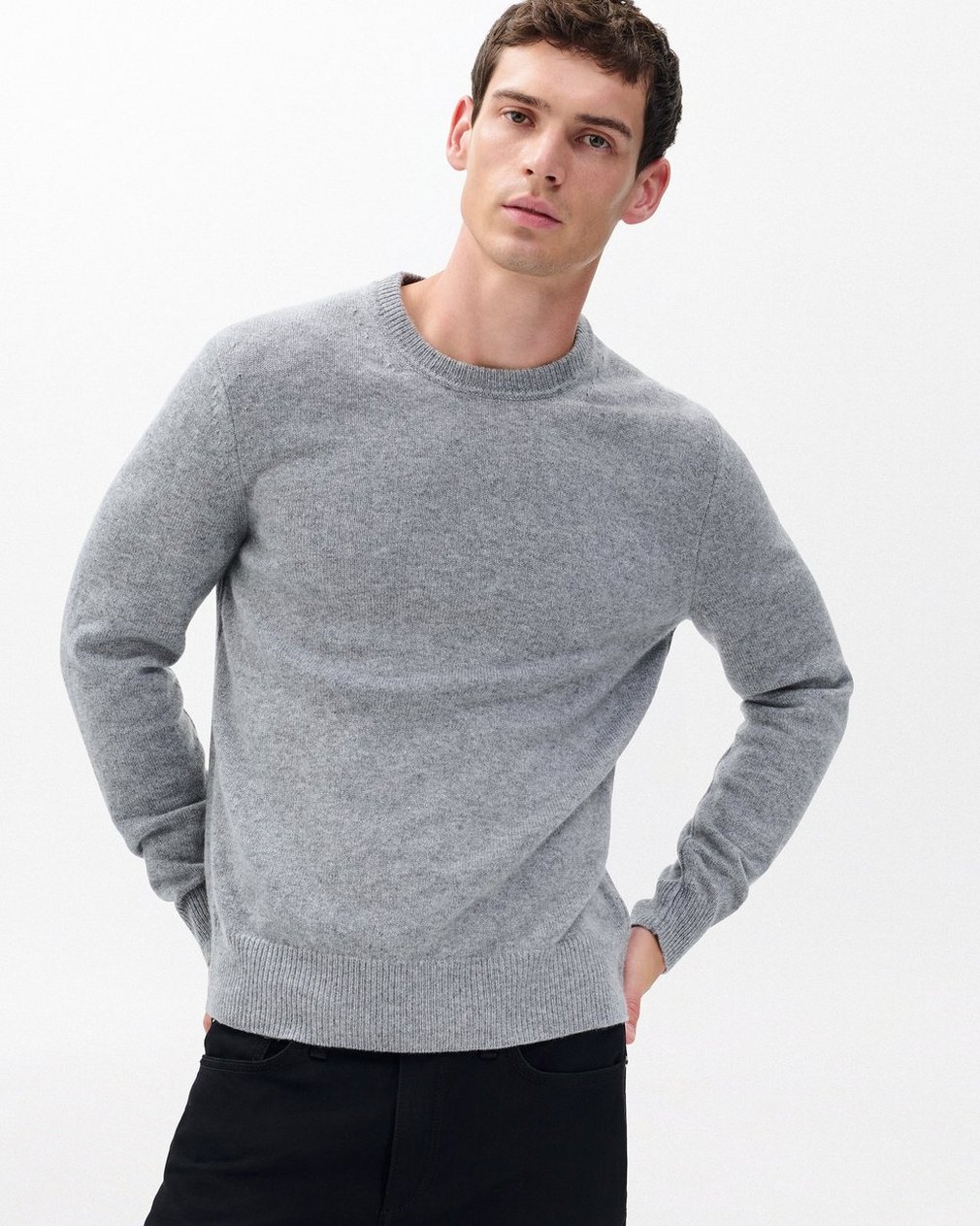 Declan Cashmere Sweater - Grey - Image 4