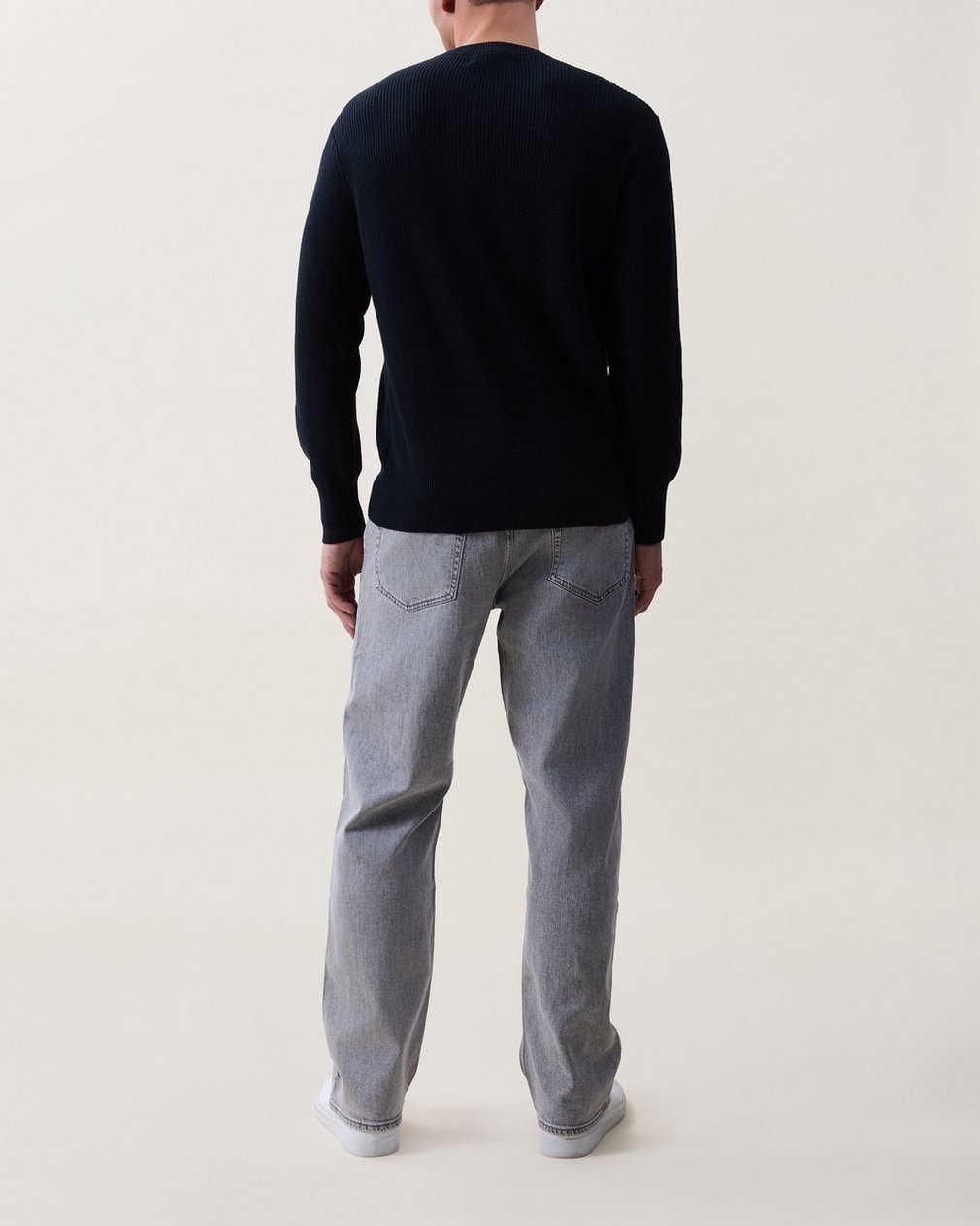 Curtis Cotton Crewneck Sweater - Black - Image 2