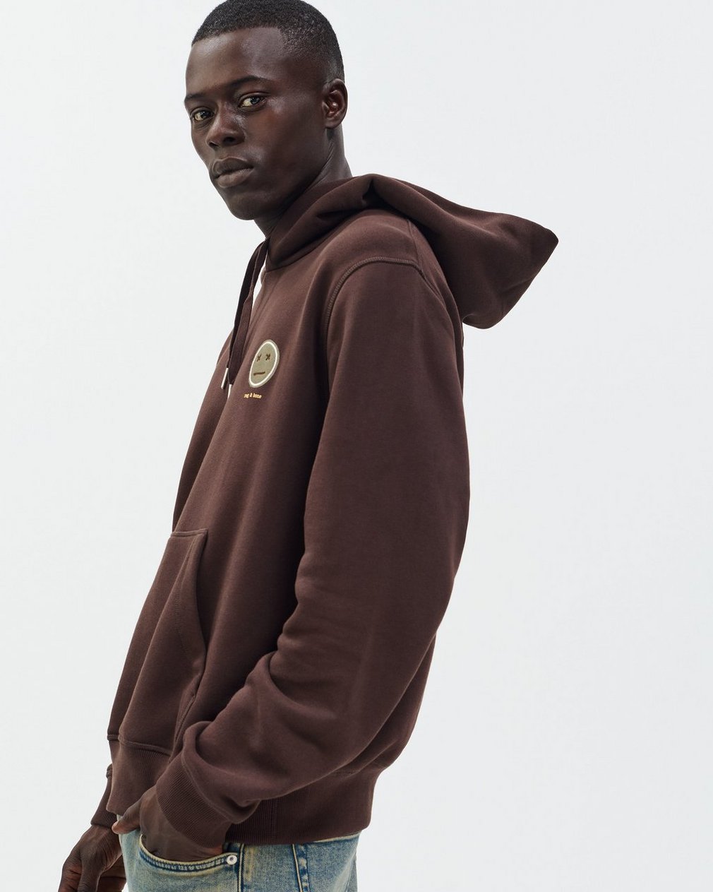 Sour Face Embroidered Hoodie - Brown Multi - Image 5