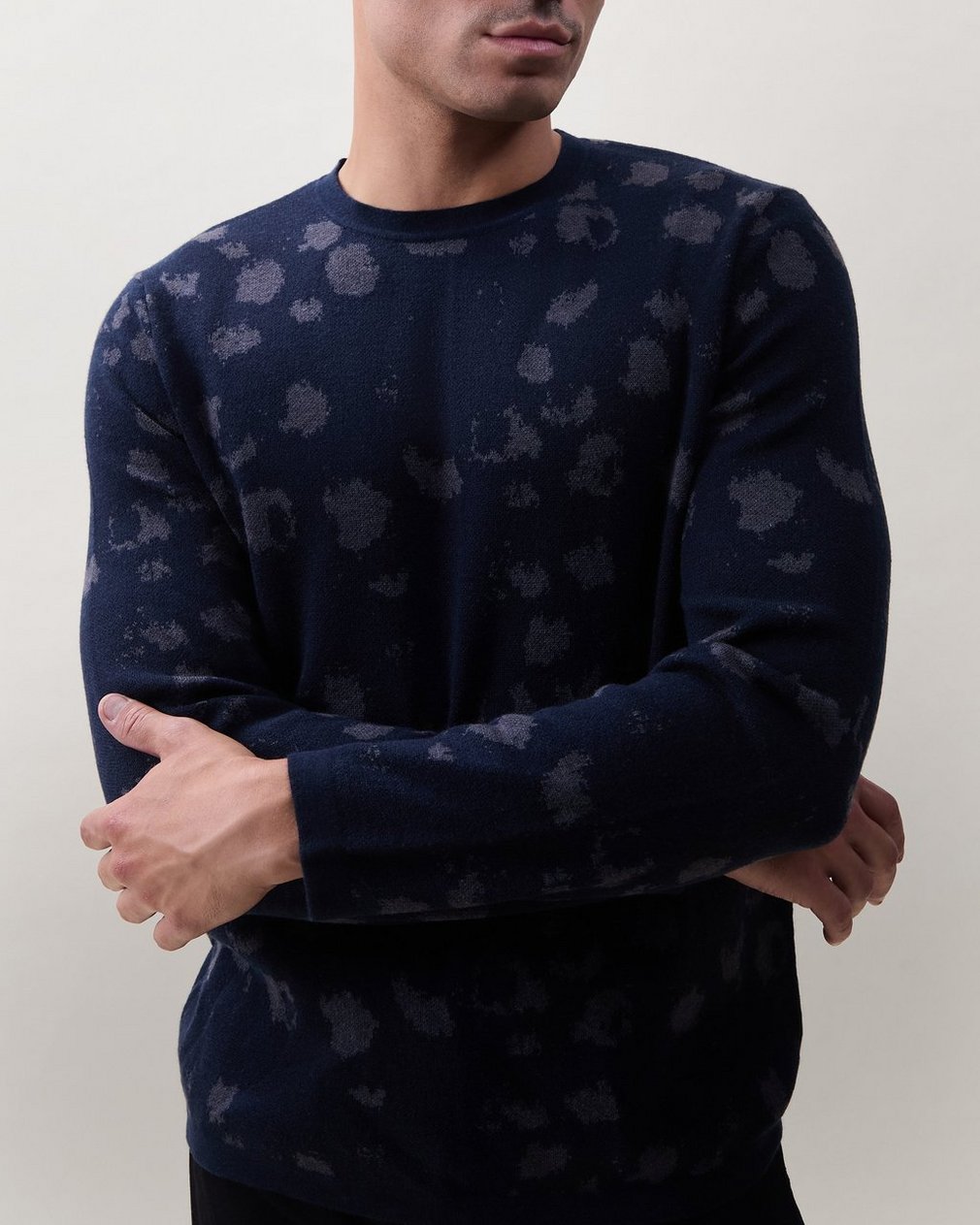 Russ Jacquard Crewneck Sweater - Salute Leopard - Image 3