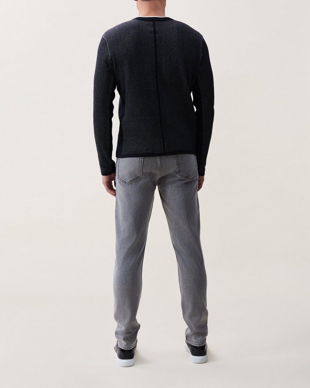 Mitch Cotton Sweater - Black - Image 2