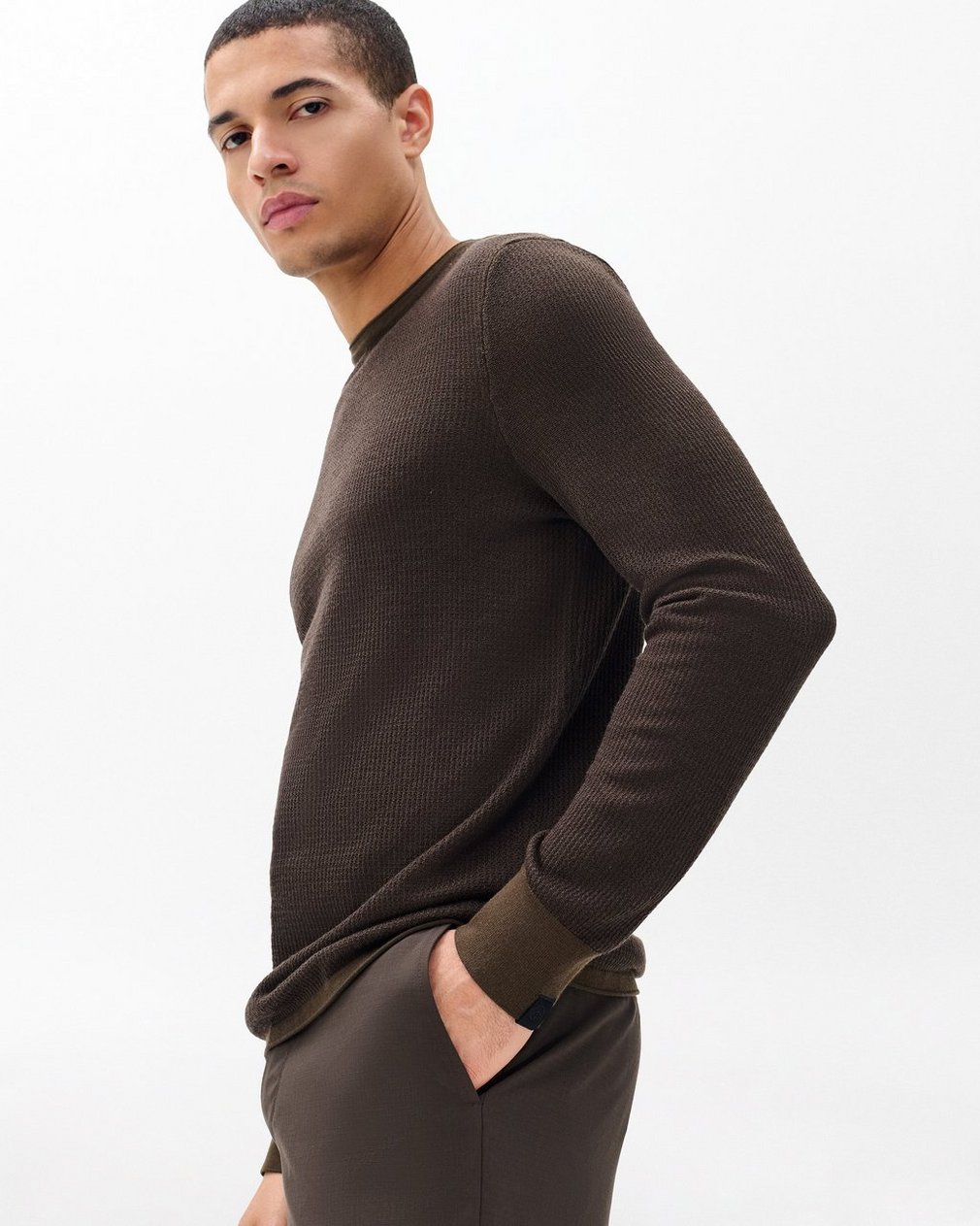 Gregory Crewneck Sweater - Stonewall - Image 5