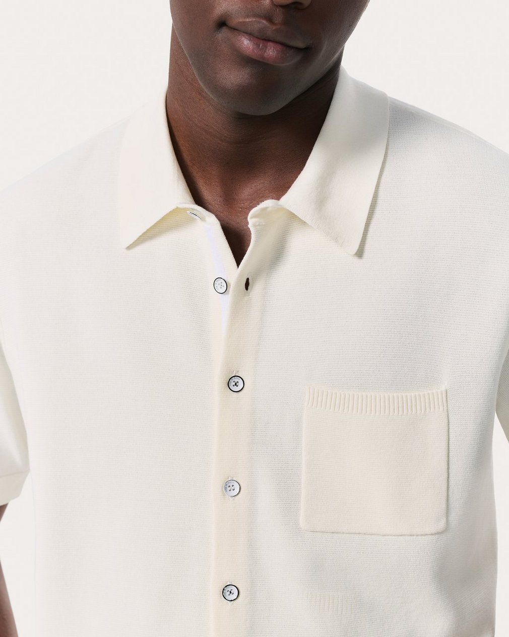 Dalton Knit Shirt - White - Image 4