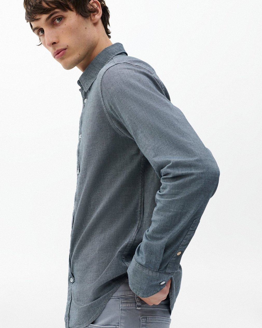 Tomlin Stretch Dobby Shirt - Sky Blue - Image 4