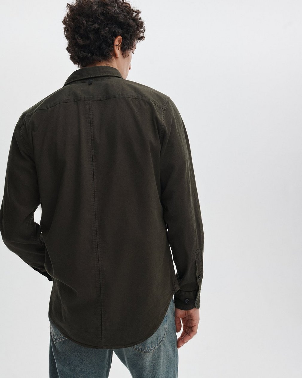 Tomlin Stretch-Cotton Dobby Shirt - Army - Image 5