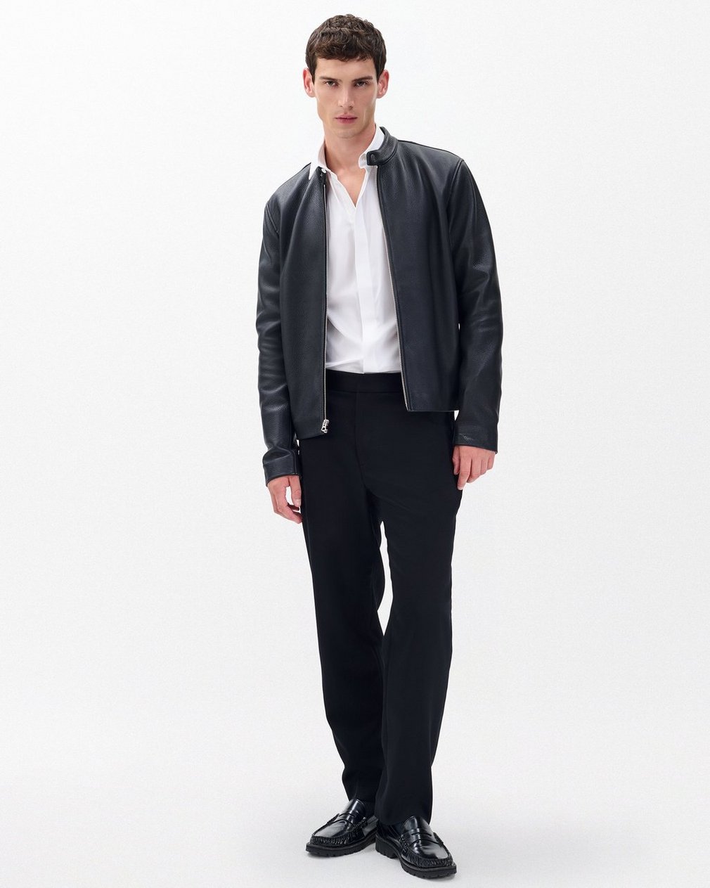 Patrick Poplin Tuxedo Shirt - White - Image 2