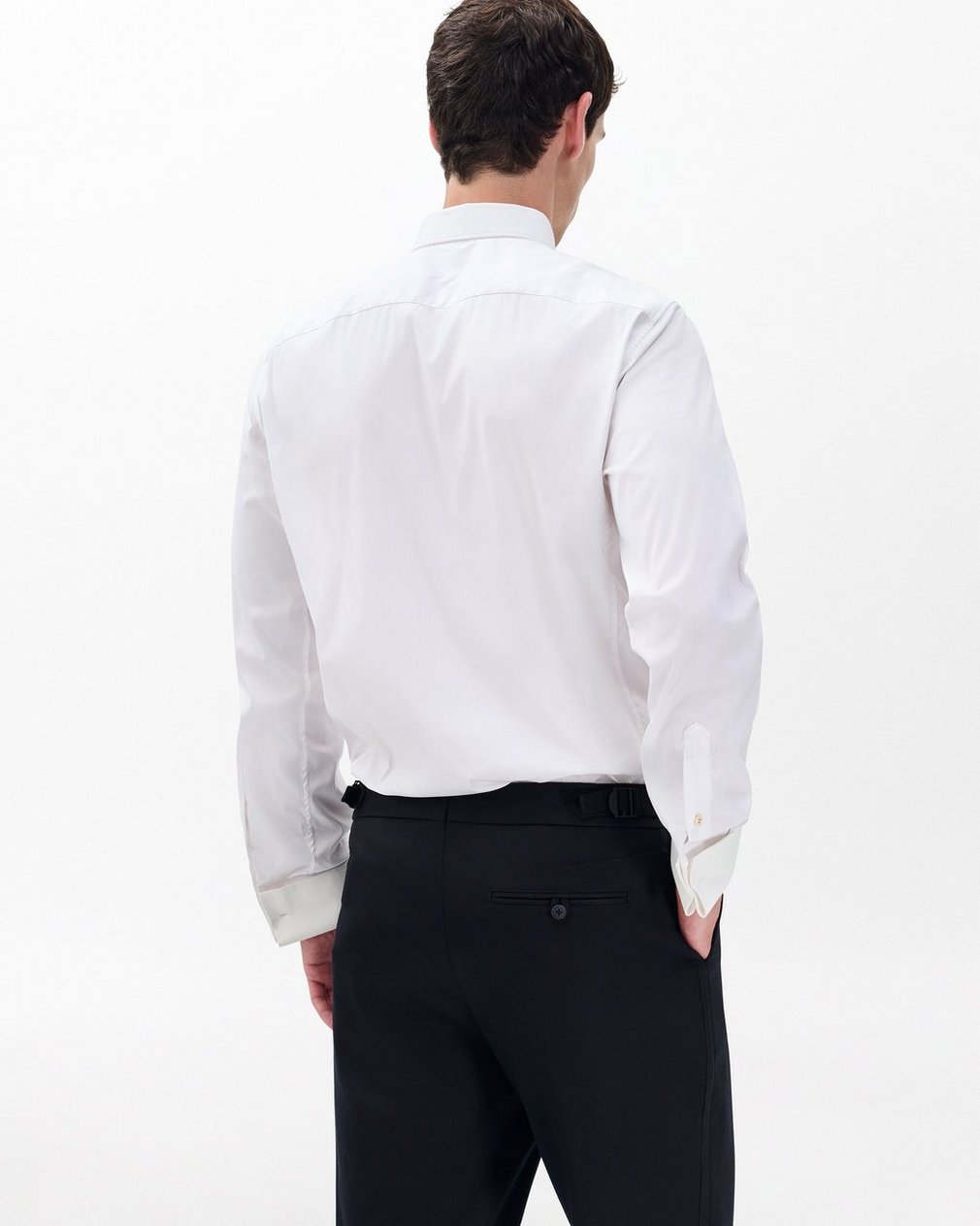 Patrick Poplin Tuxedo Shirt - White - Image 5