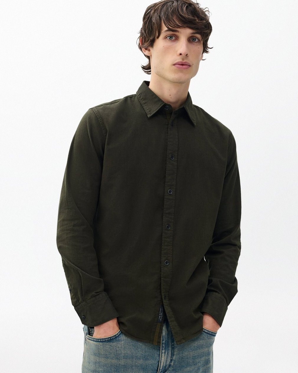 Tomlin Stretch Dobby Shirt - Forest Green - Image 4