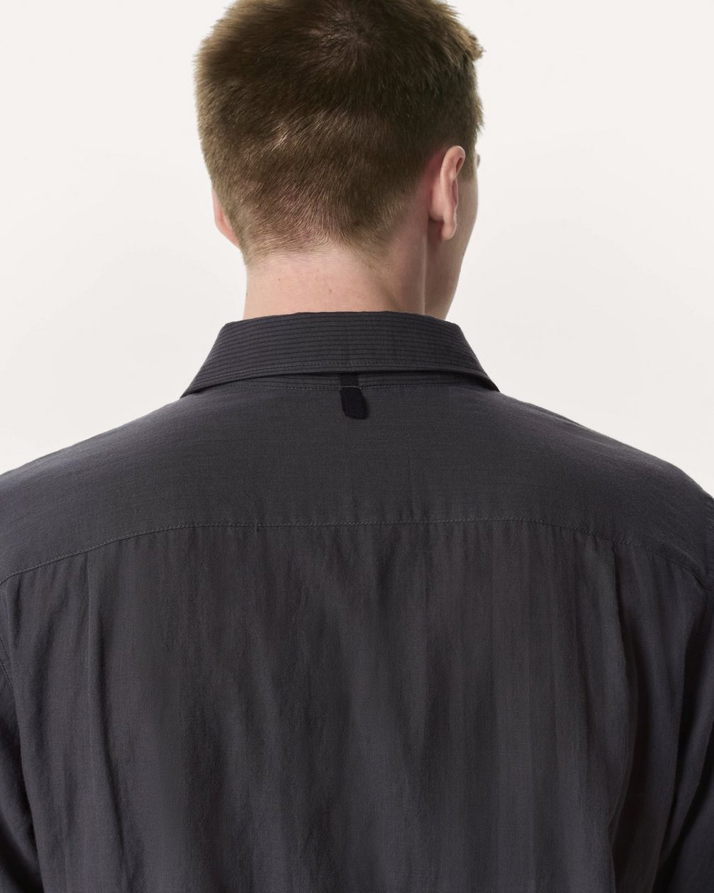 Finch Striped Cotton Gauze Shirt - Dark Grey - Image 6