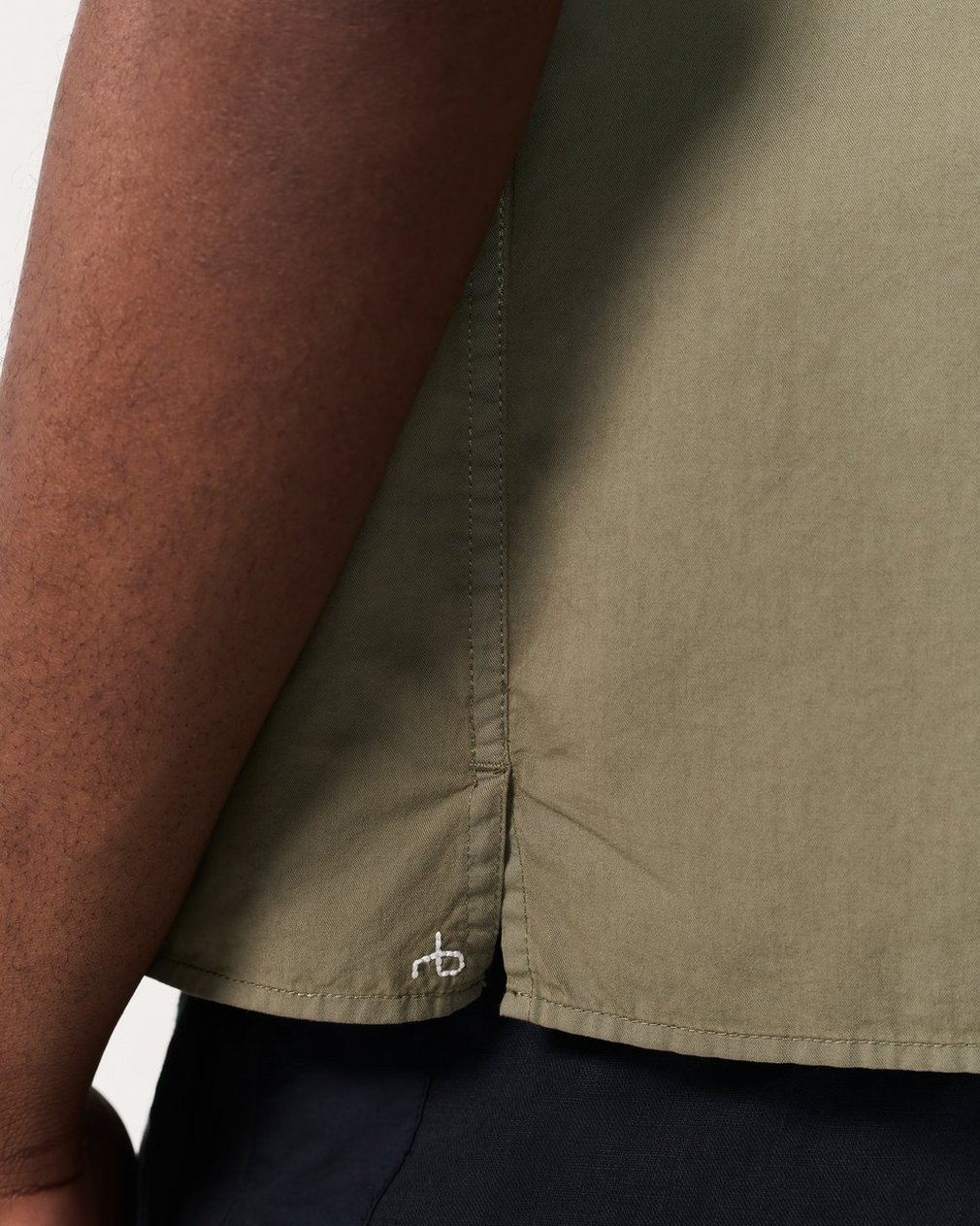 Dalton Patchwork Shirt - Burnt Olive - Image 5