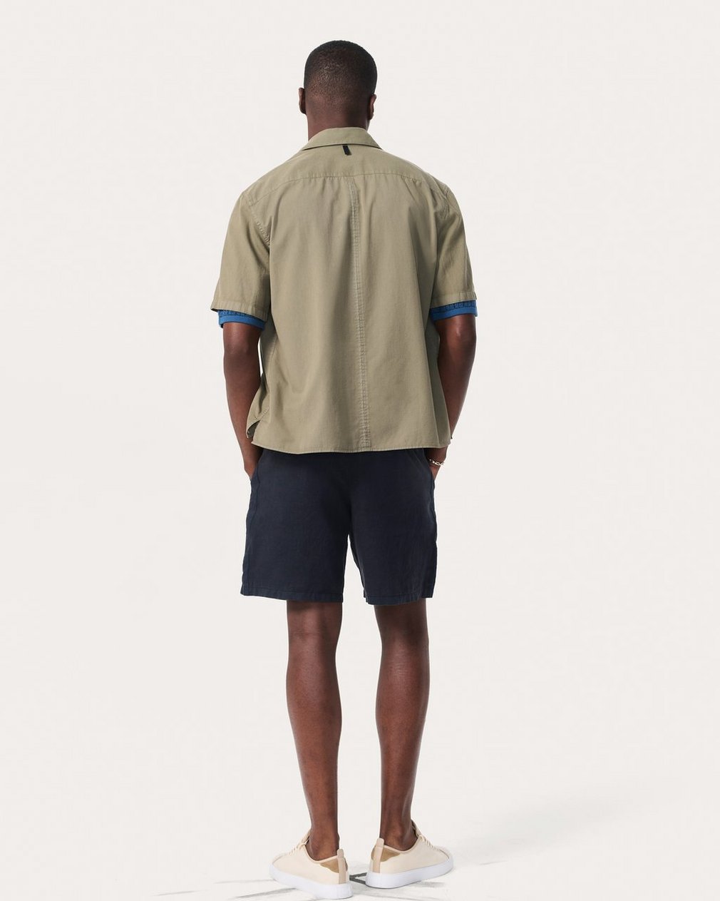 Dalton Patchwork Shirt - Burnt Olive - Image 6