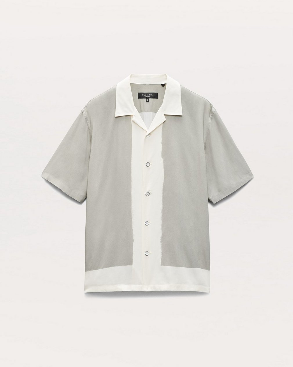 Avery Relaxed Fit Painterly Print Woven Shirt - Tan Anthony Print - Image 2