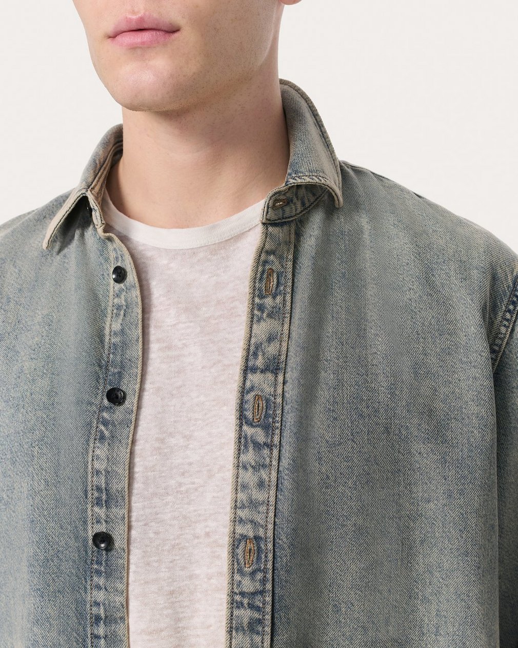Finch Denim Shirt - Worn Bleach - Image 4