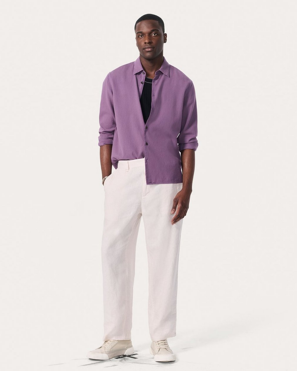 Dalton Canvas Shirt - Washed Violet - Image 3
