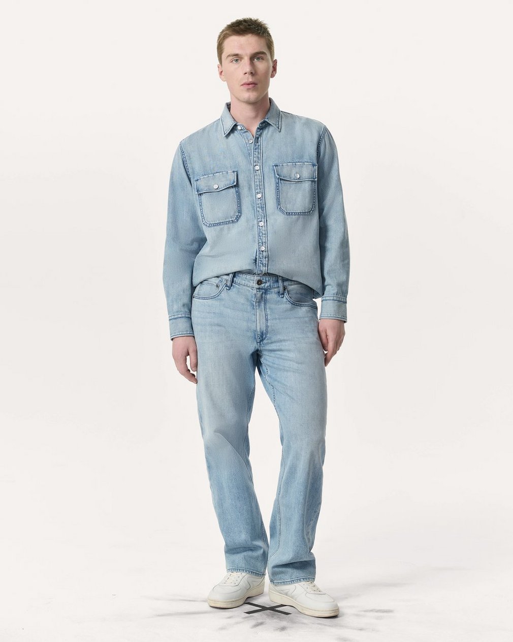 Relaxed Fit Featherweight Denim CPO Overshirt - Fletcher - Image 4