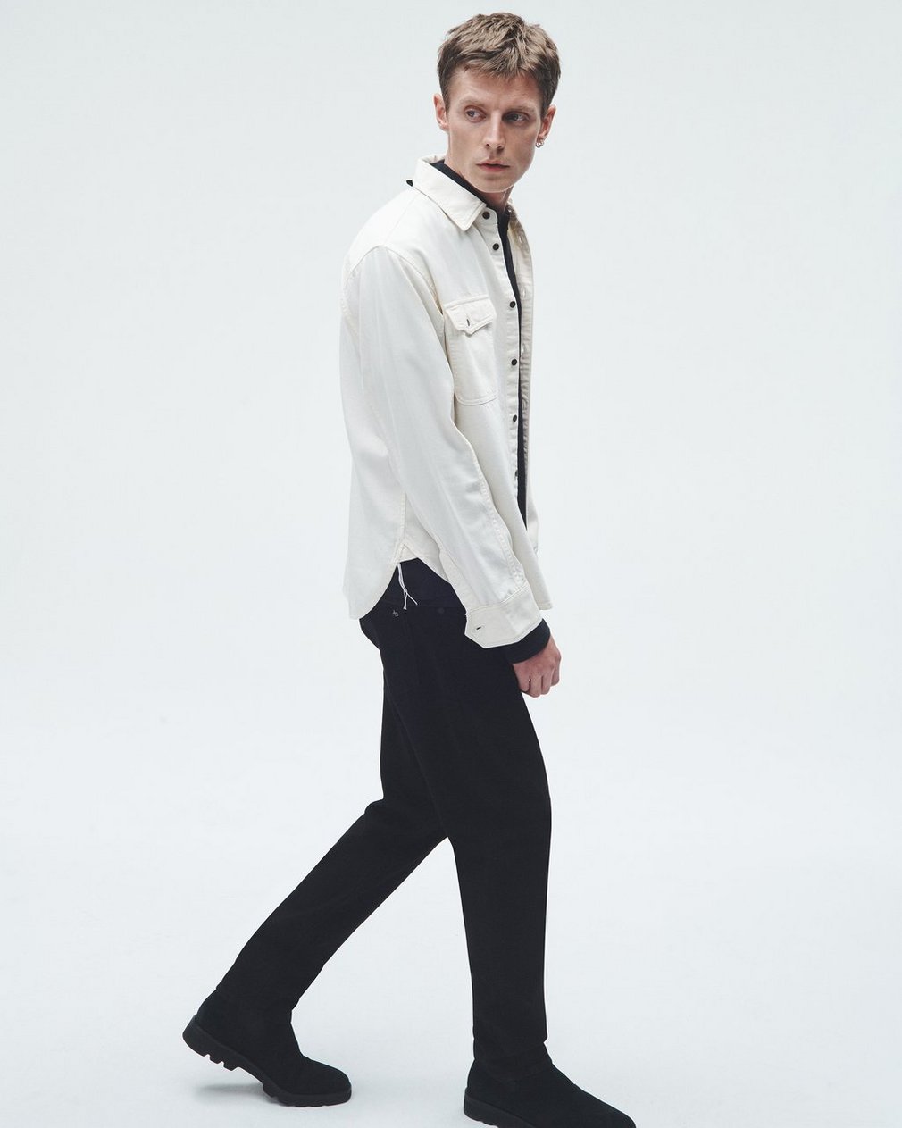 Featherweight Denim Shirt - Ecru - Image 3