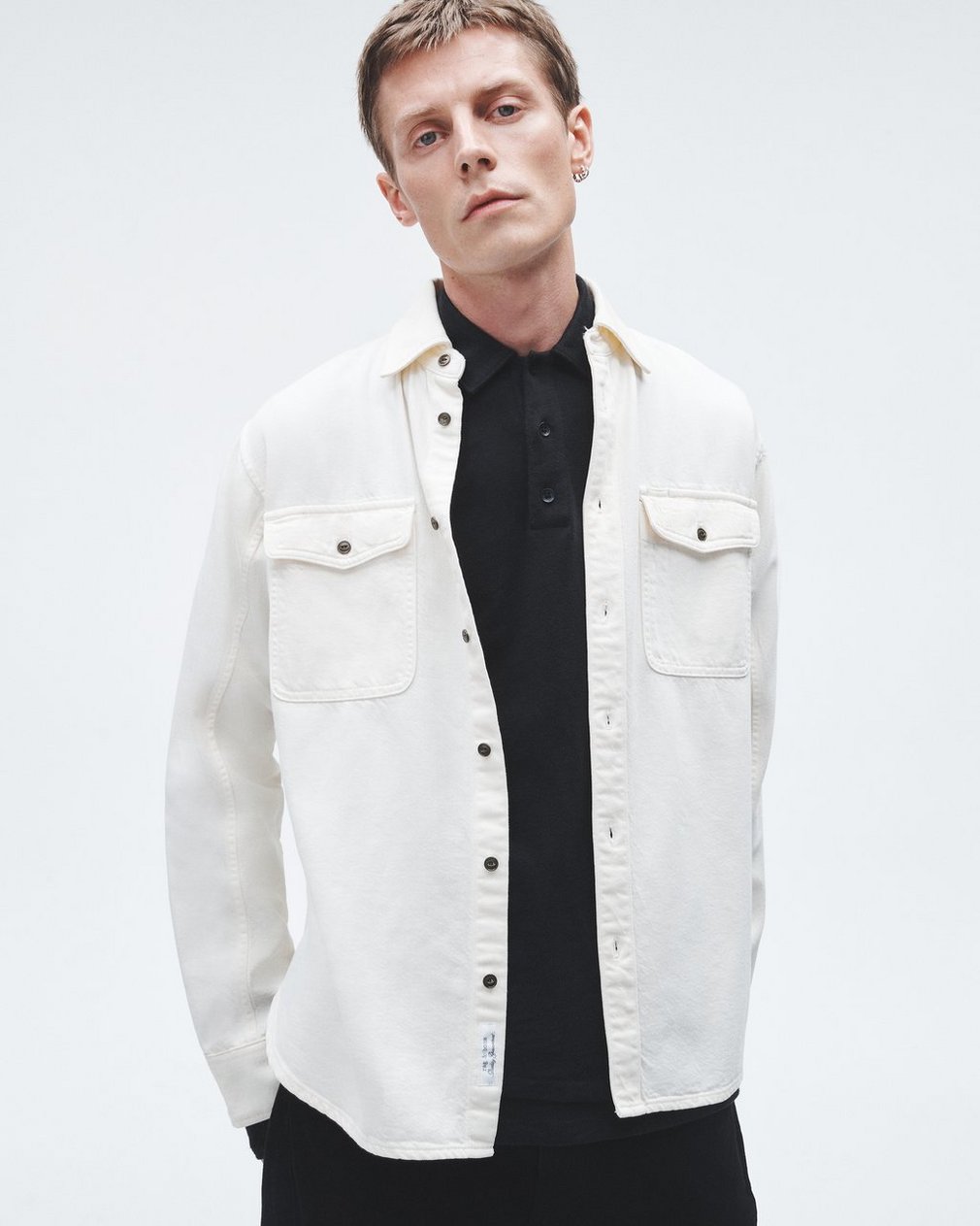 Featherweight Denim Shirt - Ecru - Image 5