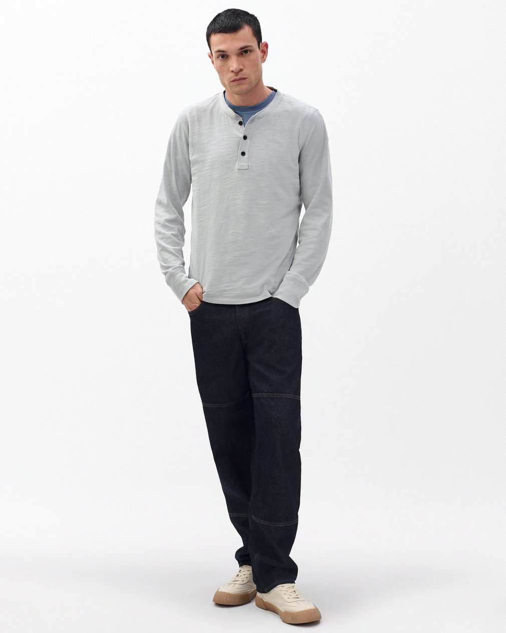 Classic Flame Henley - Harbor Grey - Image 3