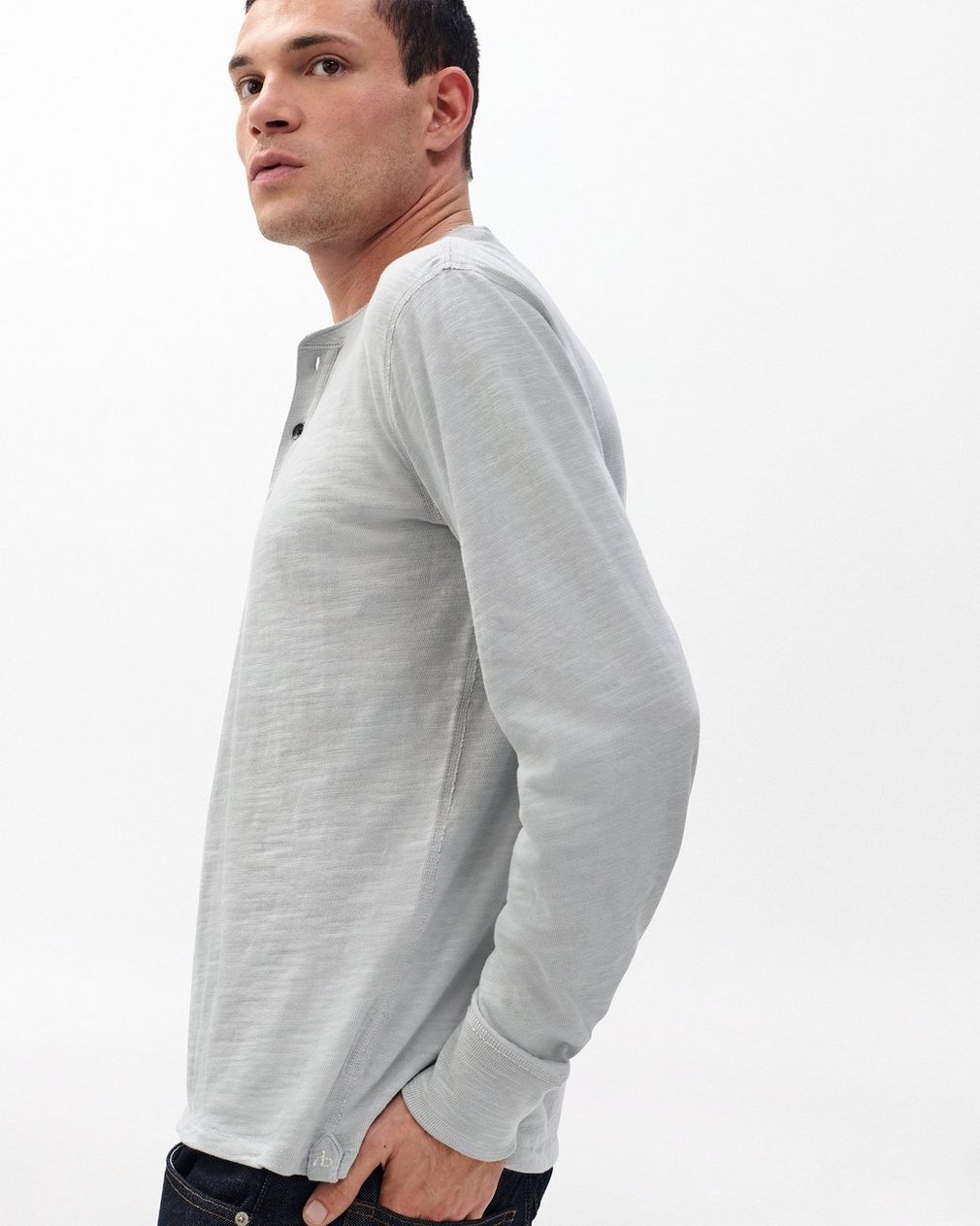 Classic Flame Henley - Harbor Grey - Image 4