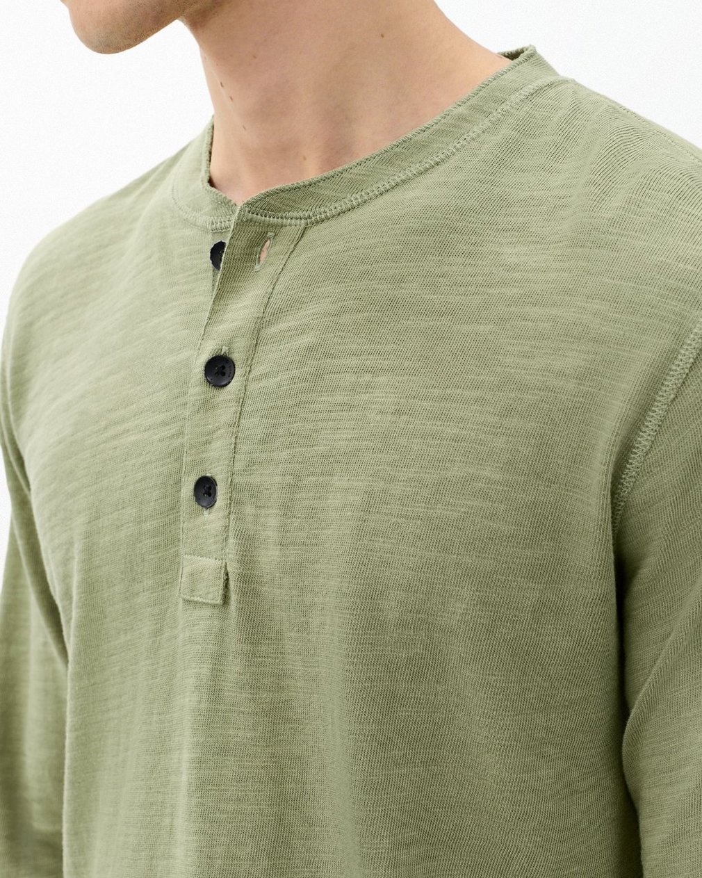 Classic Flame Henley - Dry Moss - Image 5
