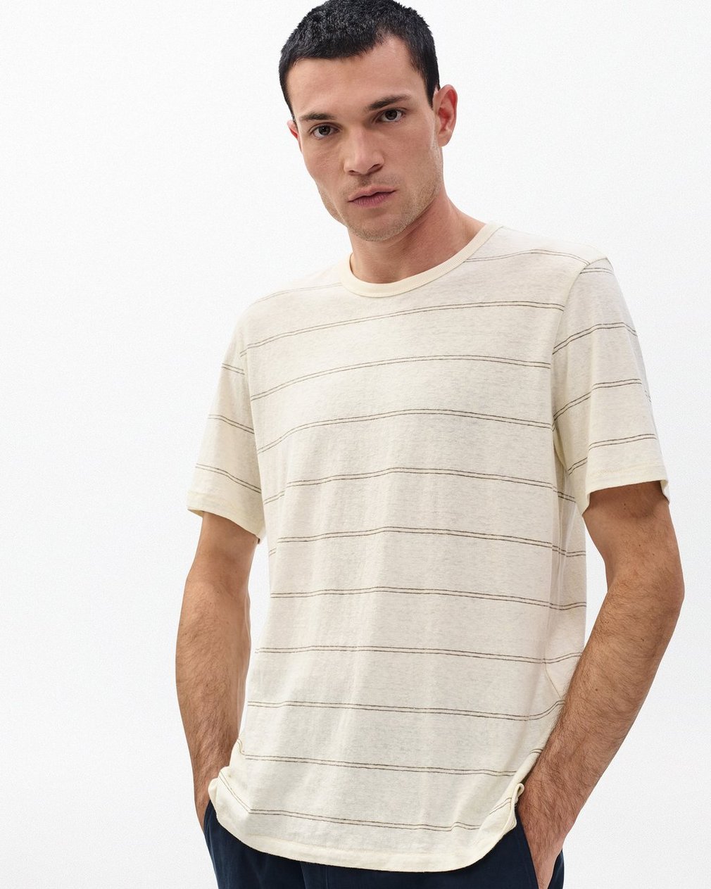Classic Striped Tee - White - Image 2