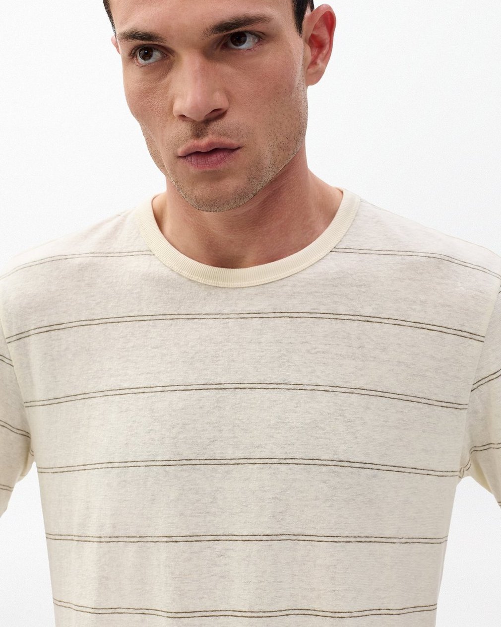 Classic Striped Tee - White - Image 4