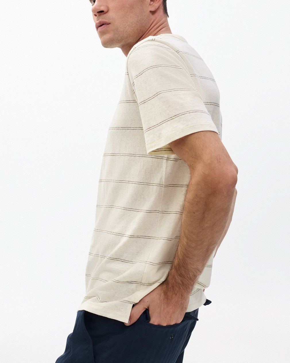 Classic Striped Tee - White - Image 5
