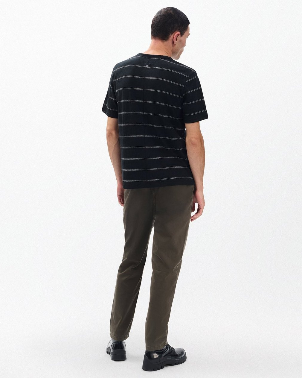 Classic Striped Tee - Black - Image 5