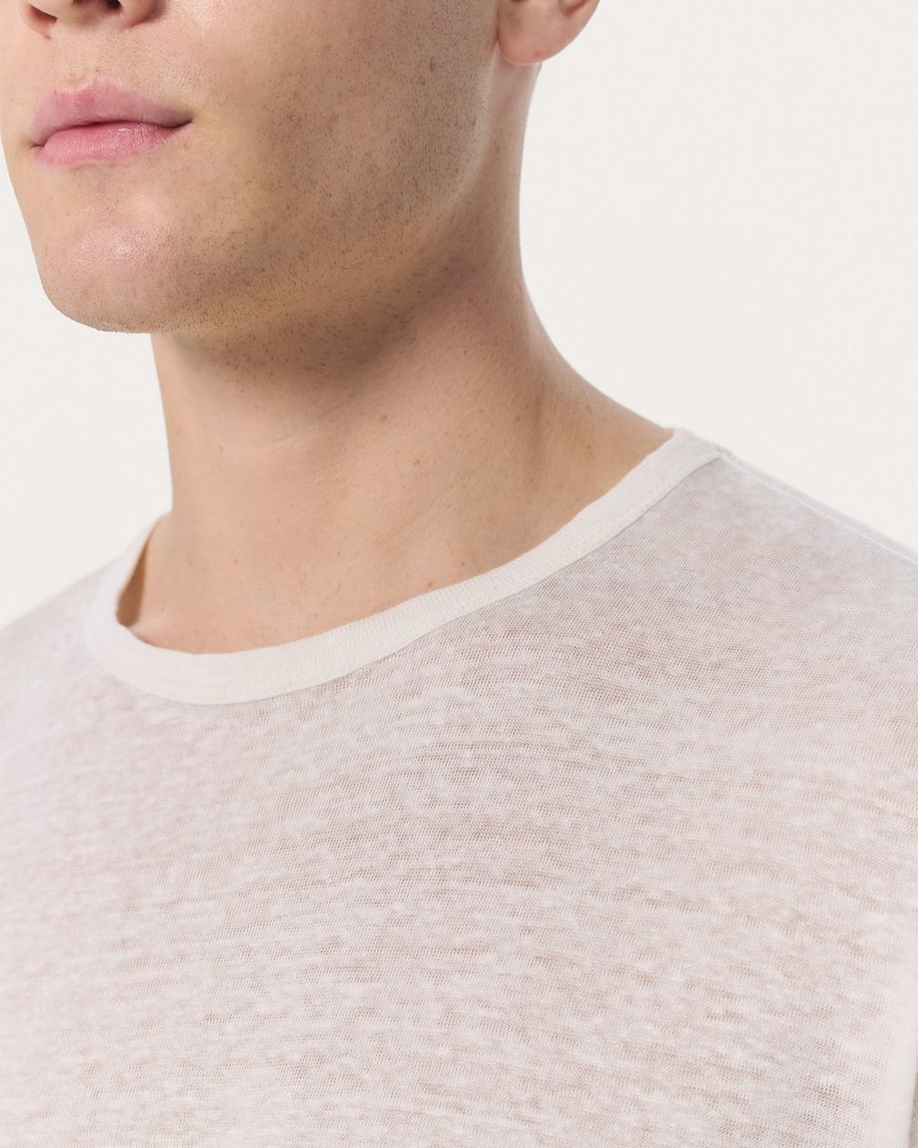 Classic Linen Tee - Chalk - Image 4