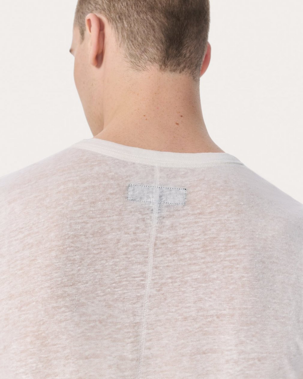 Classic Linen Tee - Chalk - Image 5