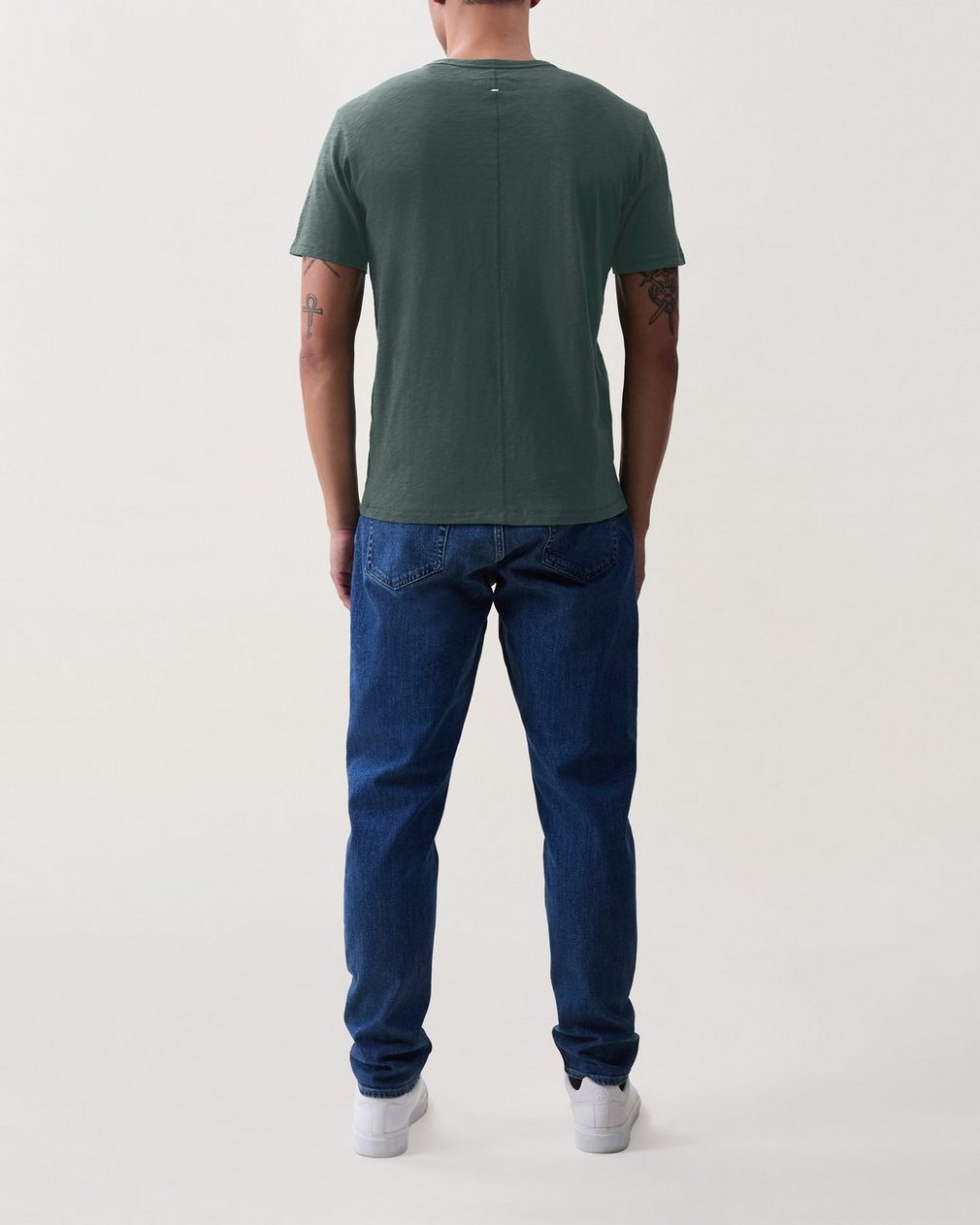 Classic Slub Cotton Tee - Pale Pine - Image 2