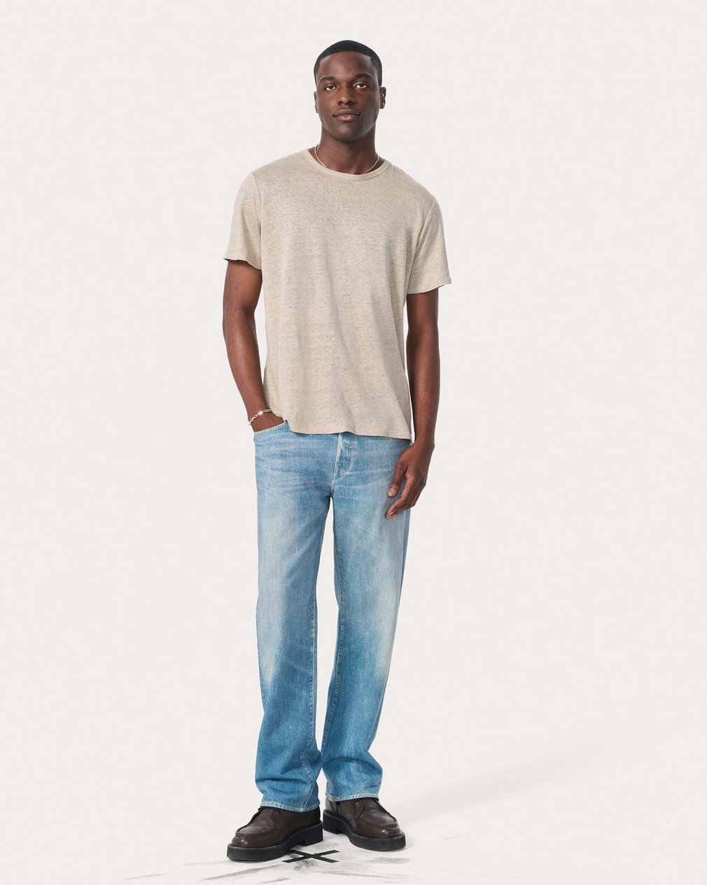 Classic Linen Tee - Aged Taupe - Image 3