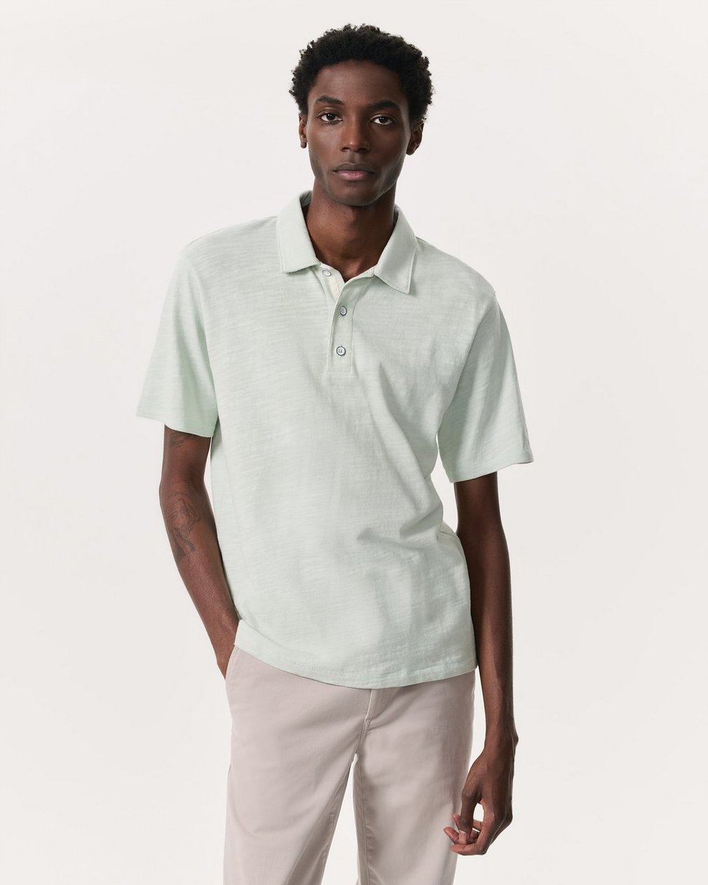 Classic Flame Polo Shirt - Light Teal - Image 2